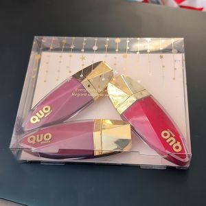 NWB* Set of 3!! Quo Beauty Everything Nice Lip Varnish Set